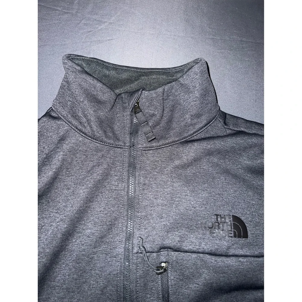 The North Face WindWall Jacket Mens L Gray Excellent Full Zip Softshell Fleece